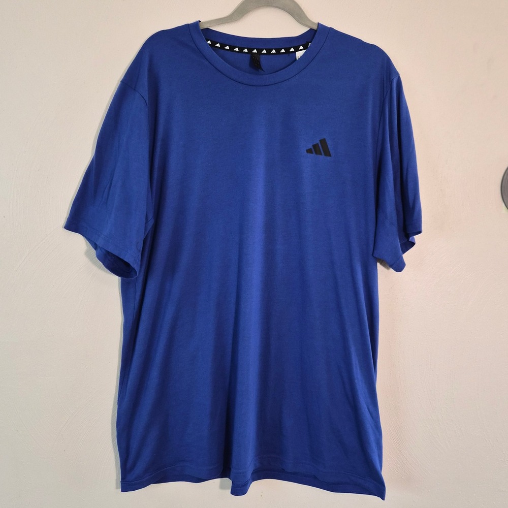 Adidas Aeroready Mens XL Royal Blue Training T-Shirt Short Sleeve Logo Gymcore
